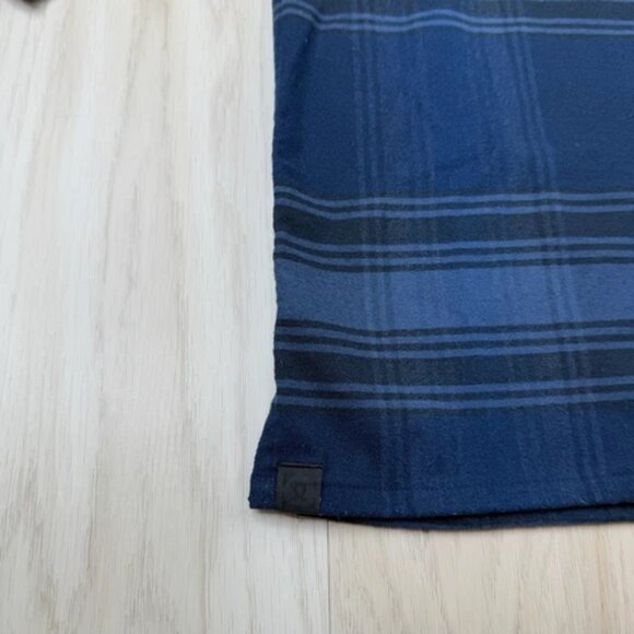 Lululemon Masons Peak Flannel Shirt Mens S Small Blue Long Sleeve Button Up - Picture 9 of 11